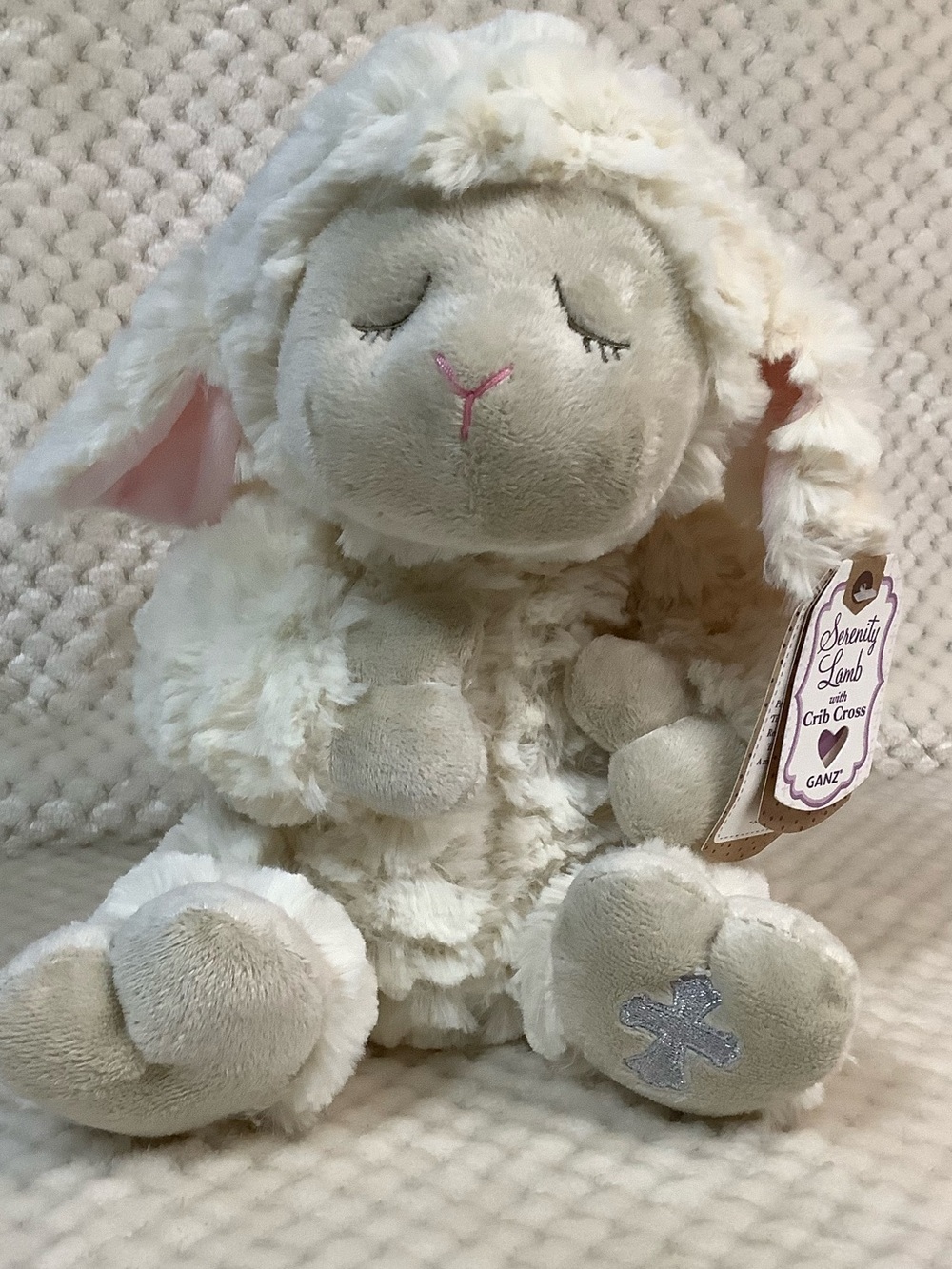 GANZ Plush Serenity Lamb God Bless This Child Lamb HE10234 with Tags No Cross
